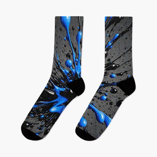 Item preview, Blue & Black Paint Splash designed and sold by Kaleidoscope Print.