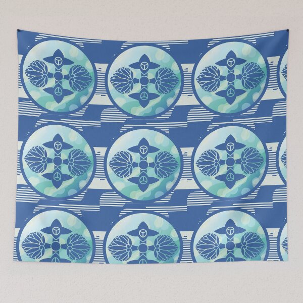 Item preview, Kamon-itowani-hana-aoibishi・3 designed and sold by KamonPopArt.
