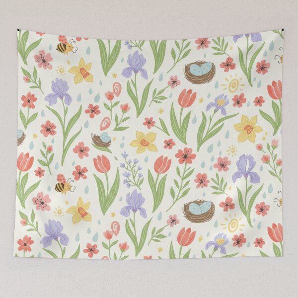 Item preview, Pastel Spring Garden Seamless Pattern for Decor designed and sold by ZyVoAli.