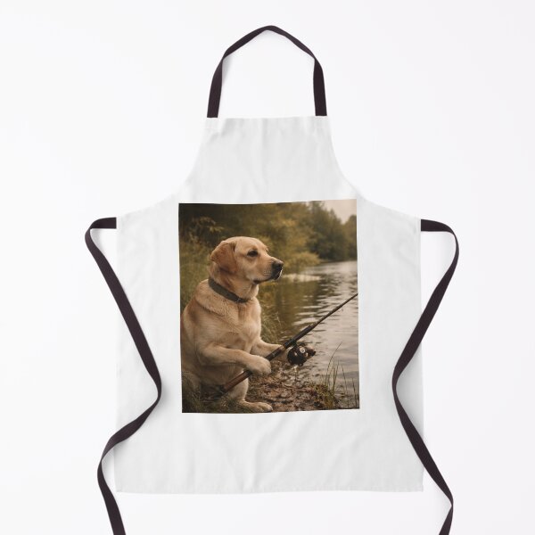 Item preview, Funny Dog Fishing by the Lake- Vintage Funny Dog designed and sold by Ramure Studio.