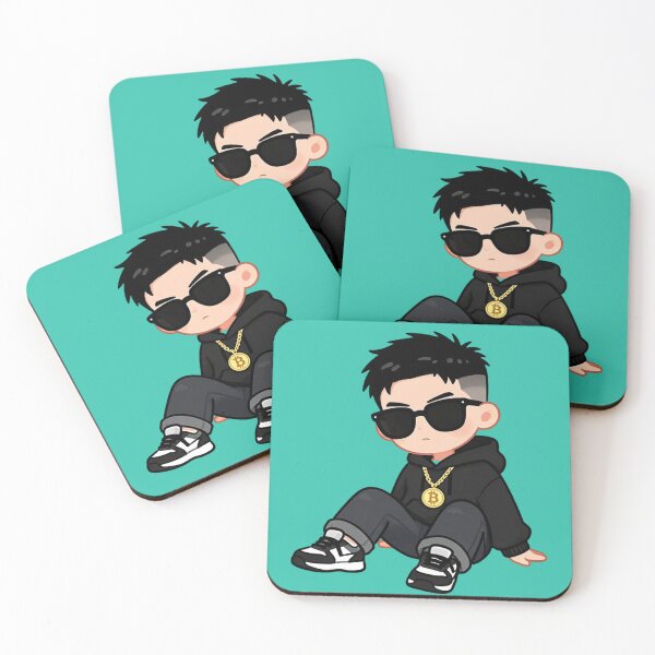 Item preview, Cool Cartoon Boy – Edgy Street Style, Bitcoin Bling & Confident Character Illustration designed and sold by PixelVibe782.