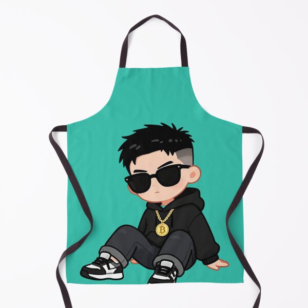 Item preview, Cool Cartoon Boy – Edgy Street Style, Bitcoin Bling & Confident Character Illustration designed and sold by PixelVibe782.