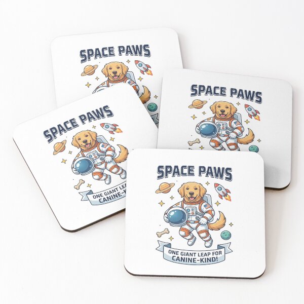 Item preview, Space Paws Astronaut Dog Shirt – Funny Space Dog Illustration designed and sold by LittleLoopArt.