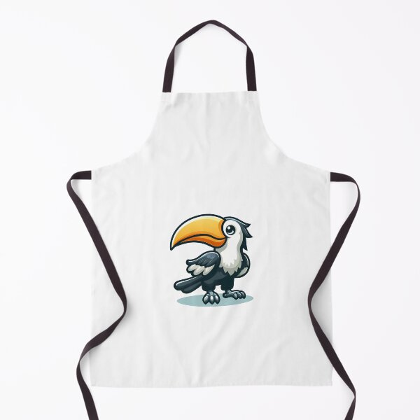 Item preview, Cute Cartoon Hornbill Bird Flying with Large Orange Beak designed and sold by cave-canvas.