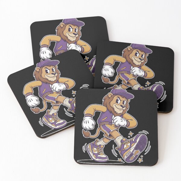 Item preview, LA Basketball Retro Lion - Purple and Gold Fan Mascot designed and sold by AdyKurniawan.