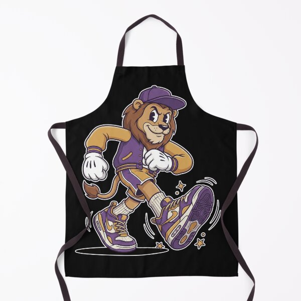Item preview, LA Basketball Retro Lion - Purple and Gold Fan Mascot designed and sold by AdyKurniawan.