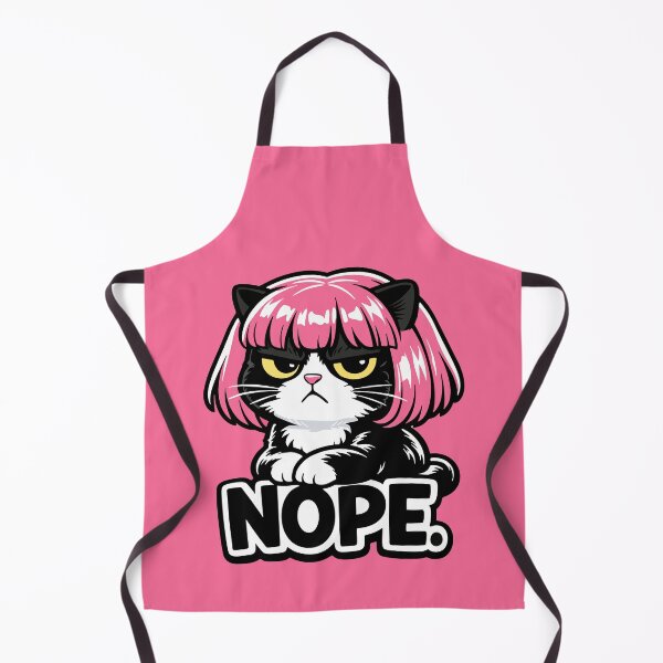 Item preview, Sassy Tuxedo Cat in Pink Wig - Grumpy Nope Attitude designed and sold by littleflabby.