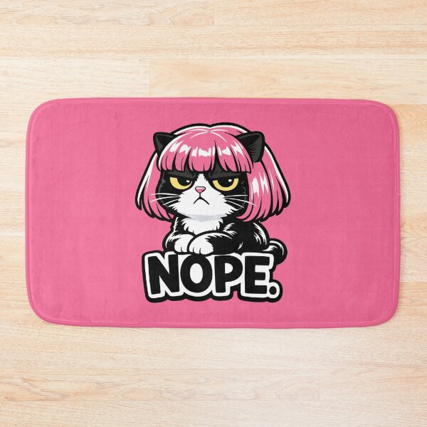 Item preview, Sassy Tuxedo Cat in Pink Wig - Grumpy Nope Attitude designed and sold by littleflabby.