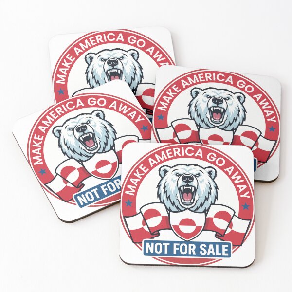 Item preview, Make America Go Away Greenland Political Satire Badge designed and sold by Chughtai's Art.