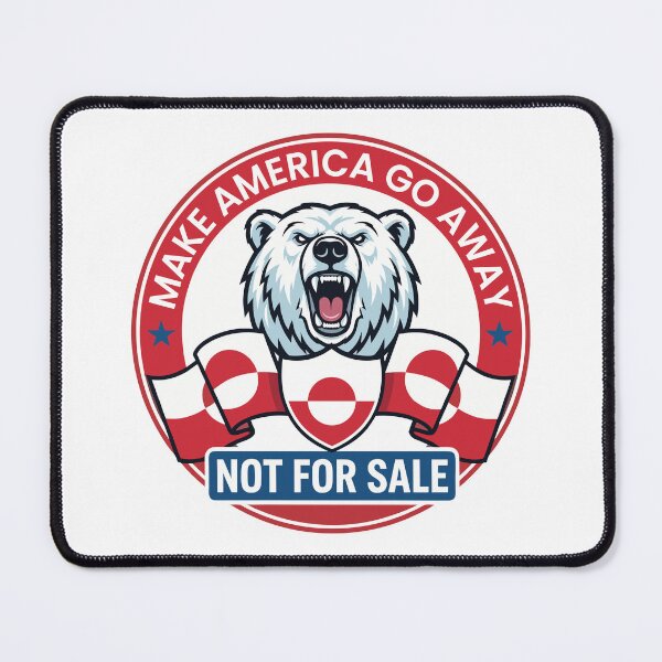 Item preview, Make America Go Away Greenland Political Satire Badge designed and sold by Chughtai's Art.
