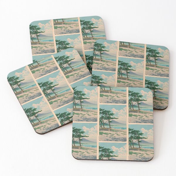 Item preview, Pine Beach at Miho 1931 by Hasui Kawase: Japanese Poster, Serene Landscape, Ukiyo-e Art Print designed and sold by artofuniverse.
