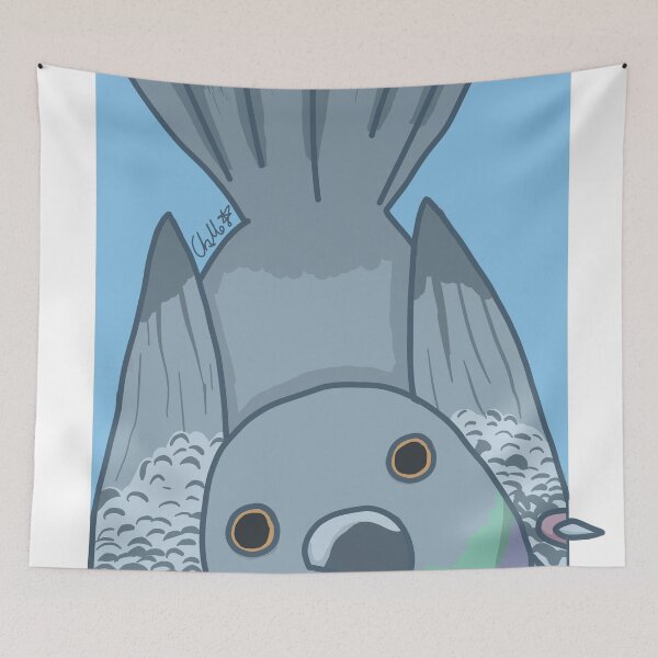 Item preview, blue pigeon in box designed and sold by PretyChepPigins.