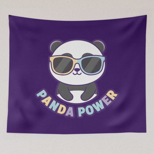 Item preview, Kawaii Panda Power Sunglasses Cute Animal Illustration designed and sold by Remy-Aura.