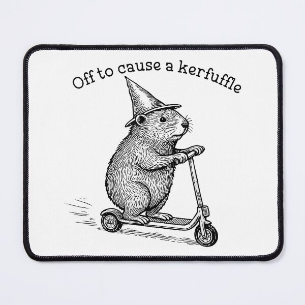 Item preview, Off To Cause A Kerfuffle Groundhog Funny Animals T-Shirt designed and sold by H3ll-Ash-Studio.