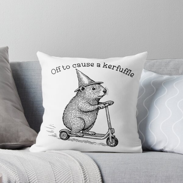 Item preview, Off To Cause A Kerfuffle Groundhog Funny Animals T-Shirt designed and sold by H3ll-Ash-Studio.