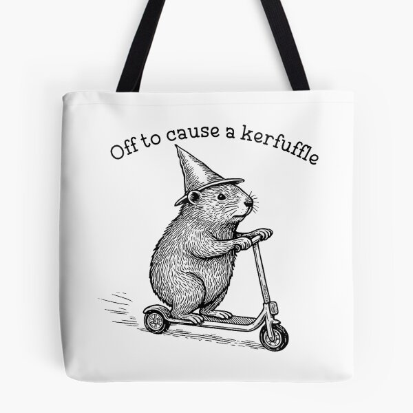Item preview, Off To Cause A Kerfuffle Groundhog Funny Animals T-Shirt designed and sold by H3ll-Ash-Studio.