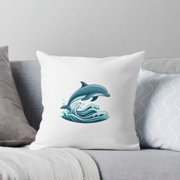 Item preview, Jumping Dolphin Leaping Over Ocean Waves designed and sold by cave-canvas.