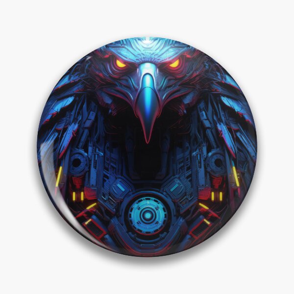 Item preview, Cyberpunk Neon Eagle Sticker – Futuristic Neon Animal Art designed and sold by Whimsicalhub.
