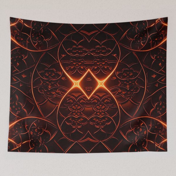 Item preview, Ember Glow Ornament designed and sold by Kaleidoscope Print.