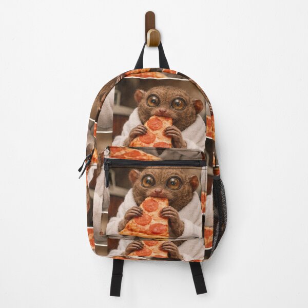 Item preview, Funny Tarsier Eating Pizza- Vintage Funny Animal designed and sold by Ramure Studio.