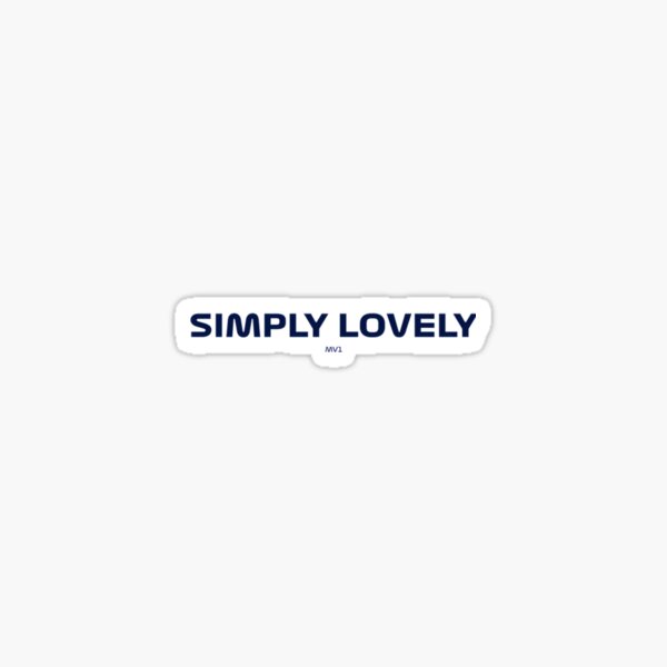 Simply Lovely Max Verstappen Sticker
