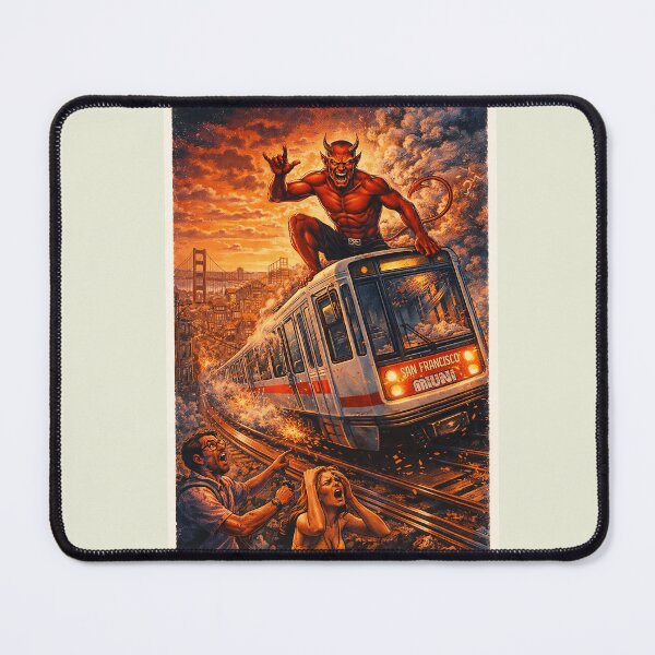 Item preview, Devil Rides San Francisco's MUNI train designed and sold by PIXEL POP DESIGNS - Beyond the Norm!.