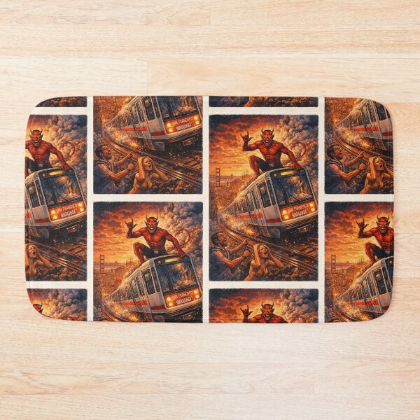 Item preview, Devil Rides San Francisco's MUNI train designed and sold by PIXEL POP DESIGNS - Beyond the Norm!.