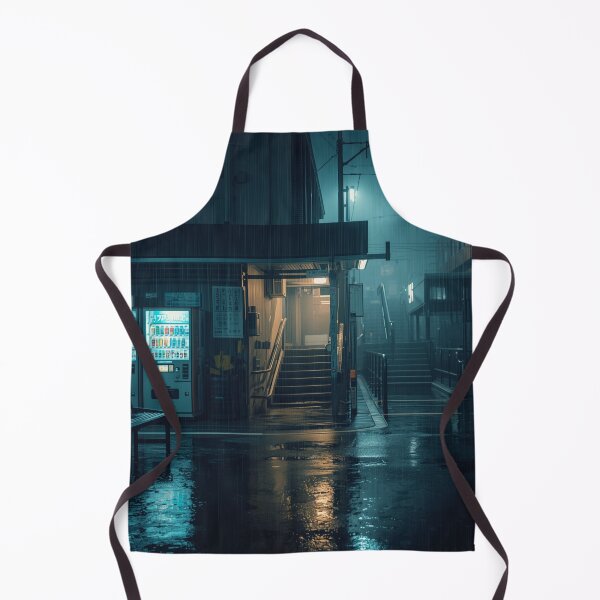 Item preview, Rainy Japanese Train Station Entrance at Night designed and sold by Element Horizon Studio.
