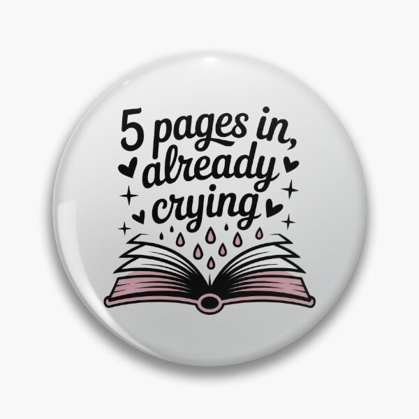 Item preview, 5 Pages In Already Crying Funny Emotional Book Lover Quote designed and sold by SplashTastic.