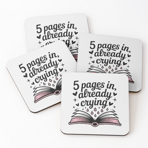 Item preview, 5 Pages In Already Crying Funny Emotional Book Lover Quote designed and sold by SplashTastic.
