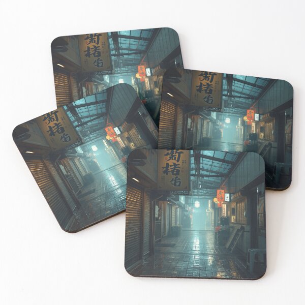 Item preview, Rainy Japanese Shopping Arcade at Night designed and sold by Element Horizon Studio.