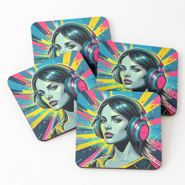 Item preview, Girl wearing a headphone designed and sold by MusicVibes.shop.