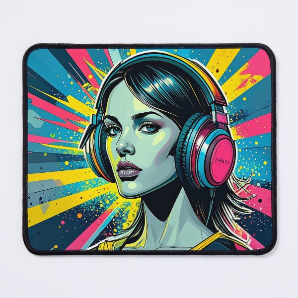 Item preview, Girl wearing a headphone designed and sold by MusicVibes.shop.