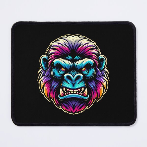 Item preview, Aggressive Neon Gorilla Head Art designed and sold by beast-net.
