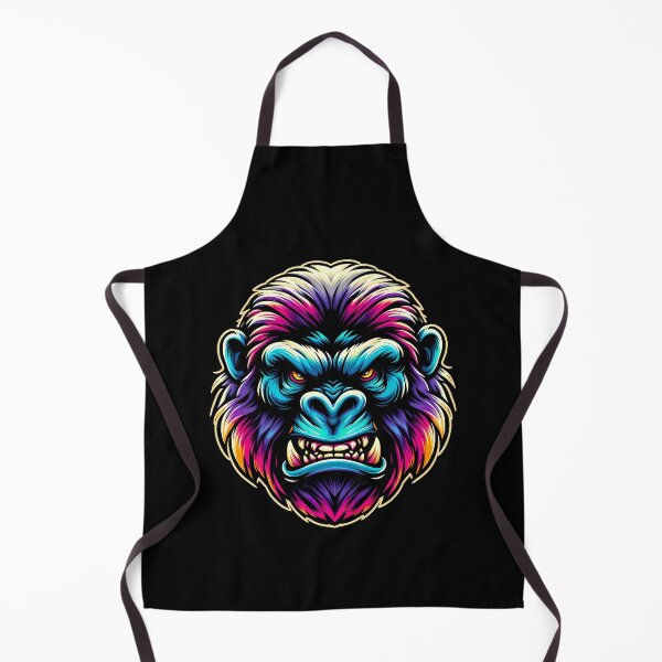 Item preview, Aggressive Neon Gorilla Head Art designed and sold by beast-net.