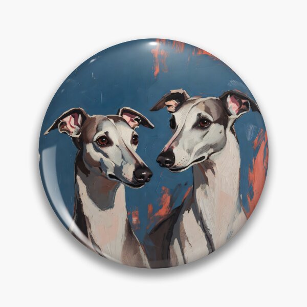 Item preview, Twin Whispers – Expressive Greyhound Dog Art designed and sold by KiraChie.