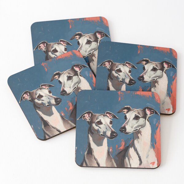 Item preview, Twin Whispers – Expressive Greyhound Dog Art designed and sold by KiraChie.