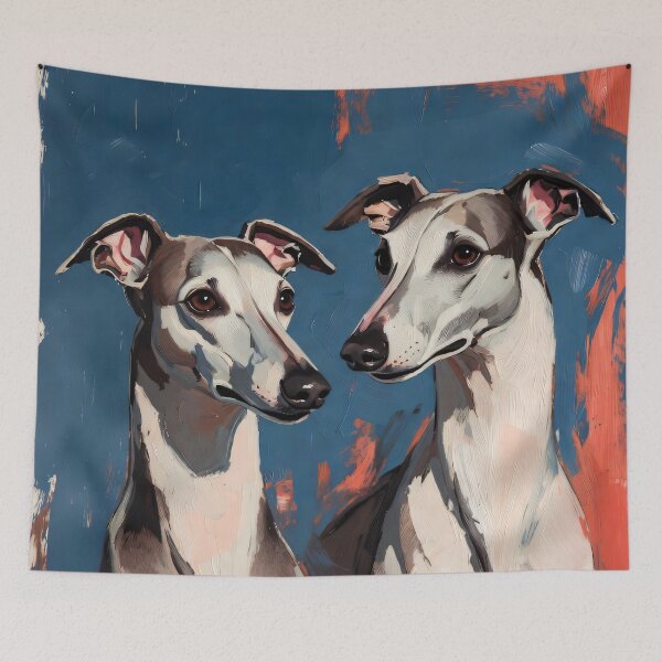 Item preview, Twin Whispers – Expressive Greyhound Dog Art designed and sold by KiraChie.