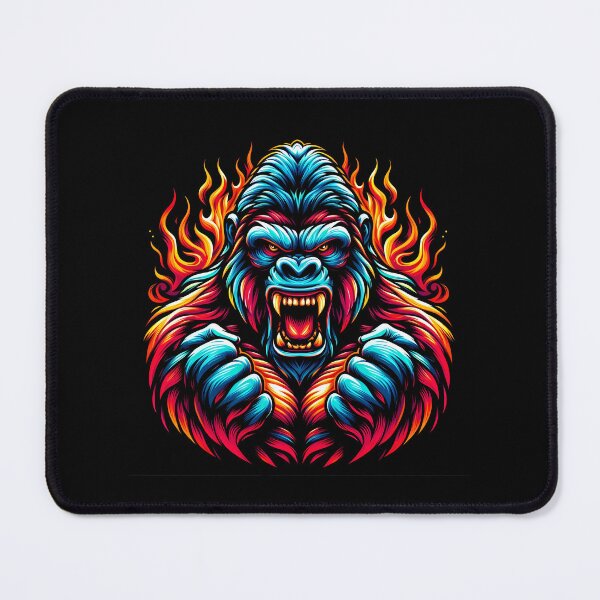 Item preview, Fiery Roaring Gorilla Face designed and sold by beast-net.