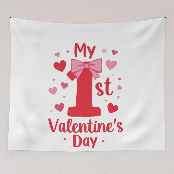 Item preview, Cute My First Valentine's Day Pink Bow designed and sold by julissa9474.
