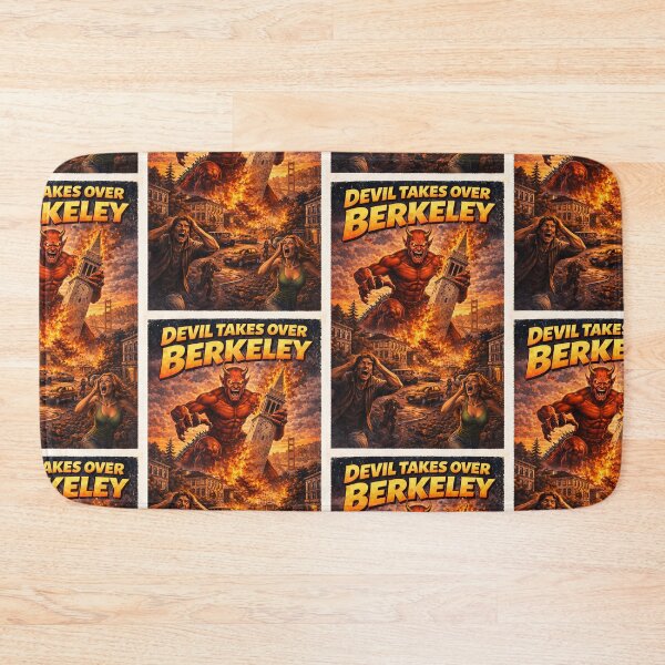 Item preview, Devil invades Berkeley, California comic book poster designed and sold by PIXEL POP DESIGNS - Beyond the Norm!.