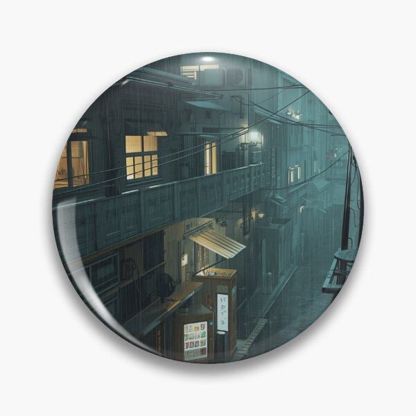 Item preview, Rain-Soaked Japanese Apartment Alley at Night designed and sold by Element Horizon Studio.