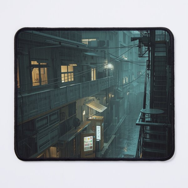 Item preview, Rain-Soaked Japanese Apartment Alley at Night designed and sold by Element Horizon Studio.