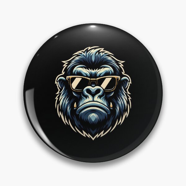 Item preview, Cool Gorilla Portrait with Gold Frame Glasses designed and sold by beast-net.