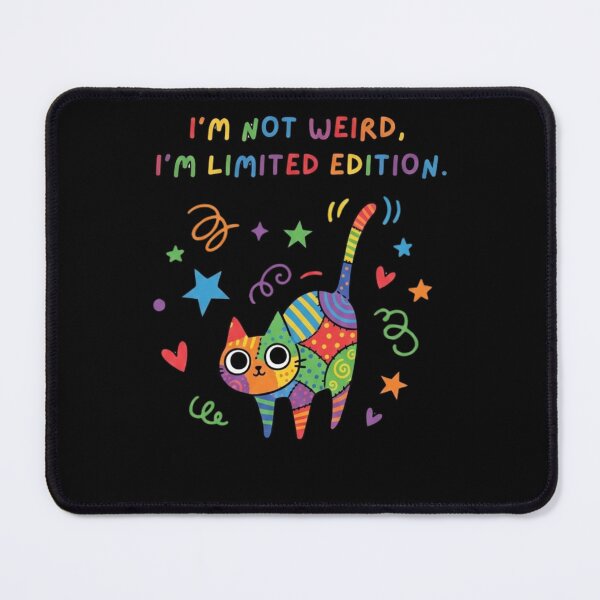 Item preview, I’m Not Weird, I’m Limited Edition – Colorful Patchwork Cat Illustration designed and sold by LittleLoopArt.