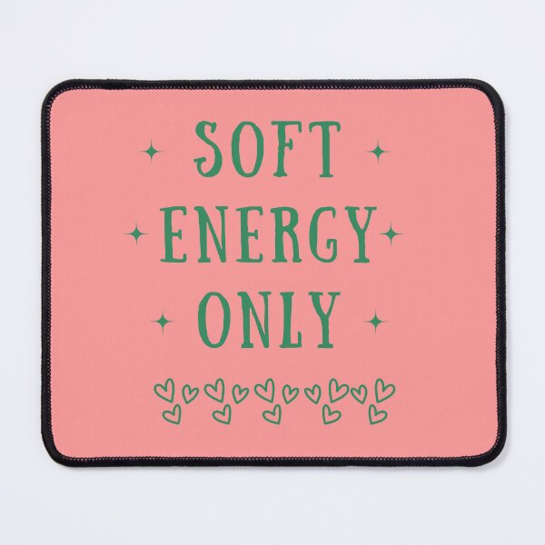 Item preview, Soft Energy Only – Calm Mindset Minimal Typography Design designed and sold by YasirHamidDesigns .