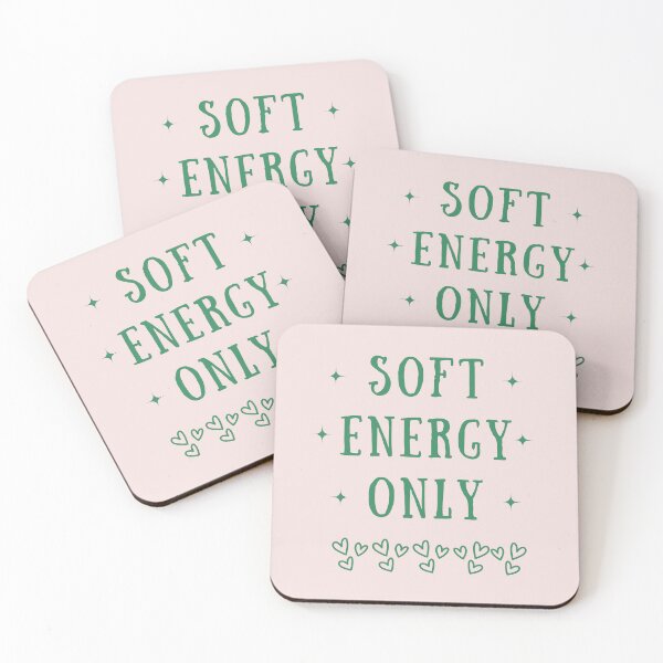 Item preview, Soft Energy Only – Calm Mindset Minimal Typography Design designed and sold by YasirHamidDesigns .