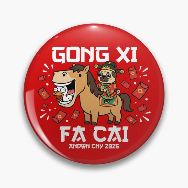 Item preview, 2026 CNY Funny Horse Pug Duck designed and sold by AdyKurniawan.