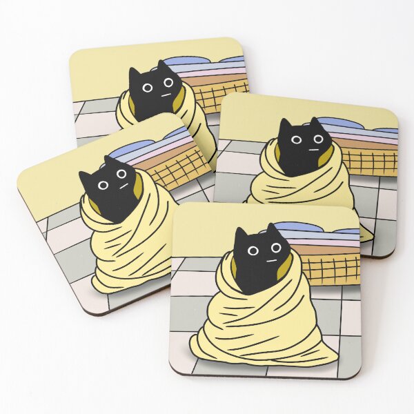 Item preview, Cat in blanket designed and sold by ThingsCatsDo.