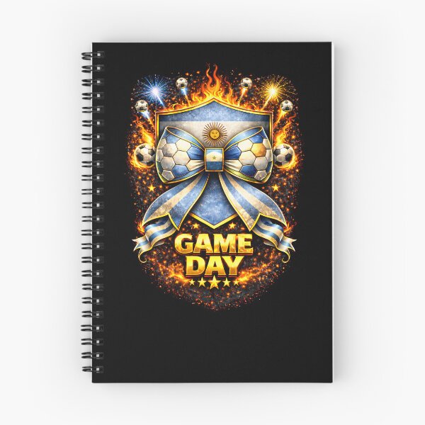 Item preview, Argentina Soccer Bow Game Day Fire Crest Graphic designed and sold by MuniraWearify.